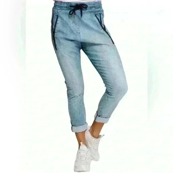 Zhrill RCJ Tekstil Fabia Jogger Jean Pants W/ Zipper Pockets, S - Picture 1 of 13